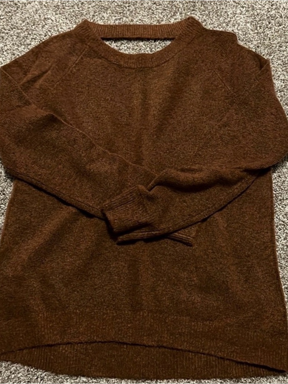 LOFT light Chocolate Brown Crewneck Sweater